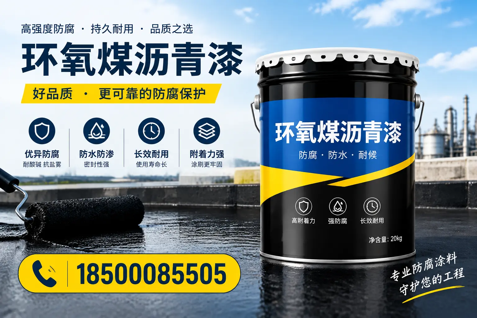选择环氧煤沥青漆的五大理由，白沙客户必知